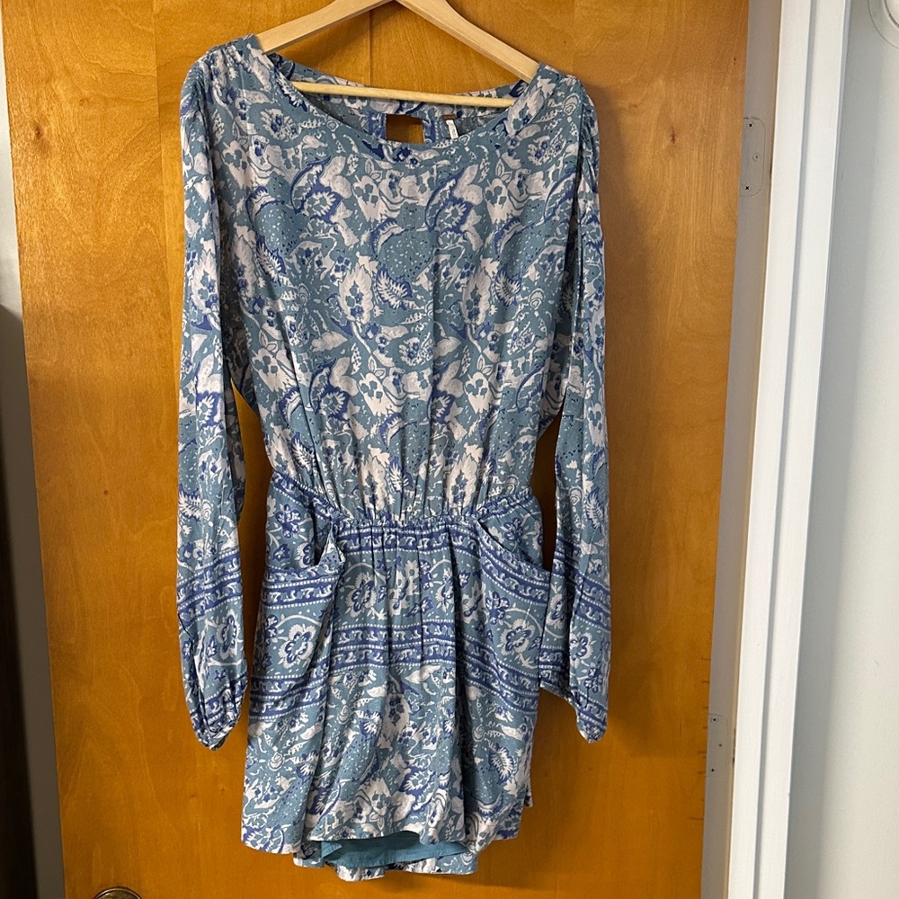 Free People Blue Floral Dress